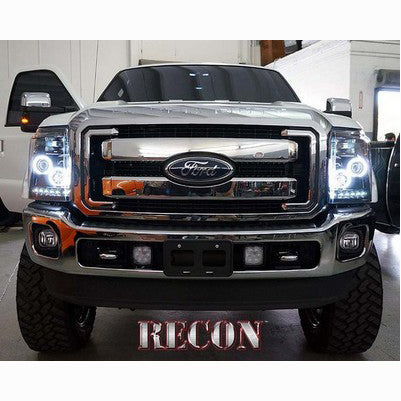 2011-16 Superduty chrome projector headlights with CCFL halo rings