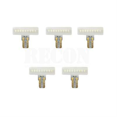 194/168 T-10 High-Power 3-Watt LED Bulbs 5pc KIT, AMBER (6 LEDs on Each Bulb)