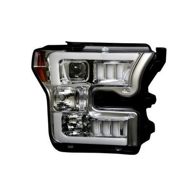 2015-17 F150 LED Projector headlights w/OLED DRL, Chrome/Clear (Fits trucks w/OE LED headlights)