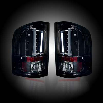 2007-13 Silverado 1500, 2007-14 HD OLED TAIL LIGHTS, Smoked Lens (also fit the 07-14 Sierra Dually)