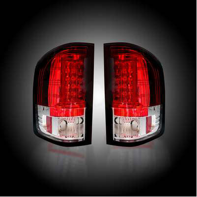 2007-13 Silverado 1500, 2007-14 HD OLED TAIL LIGHTS, Red Lens (also fit the 07-14 Sierra Dually)