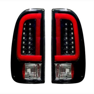 1999-07 Superduty, 1997-03 F150 fleet side OLED Tail Lights, Smoked Lens