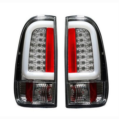 1999-07 Superduty, 1997-03 F150 fleet side OLED Tail Lights, Clear Lens