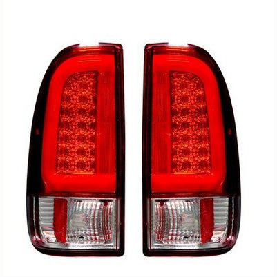 1999-07 Superduty, 1997-03 F150 fleet side OLED Tail Lights, Red Lens