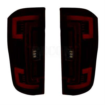 2020-22 Superduty (with LED and BLIS) OLED TAIL LIGHTS - Dark Red Smoked Lens
