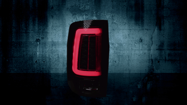 2013-18 Ram 1500/2500/3500 Scanning OLED Tail Lights , Smoked Lens (Fits trucks with OE LED taillights)