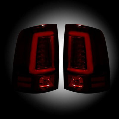 2013-18 Ram 1500/2500/3500 OLED Tail Lights , Dark Red Smoked Lens (Fits trucks with OE LED taillights)