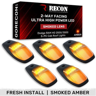 2019-24 Ram 2500/3500 Smoked High Power Cab Roof Light Lens (Only fits trucks w/o OE Cab Lights)