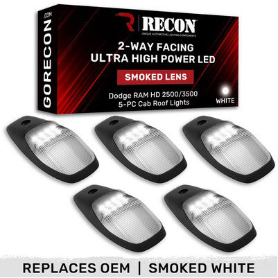 2019-24 Ram 2500/3500 (5-Piece Set) Smoked Cab Roof Light with smoked Lens