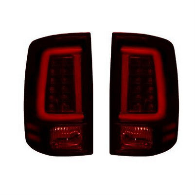 2009-18 Ram 1500, 2010-18 Ram 2500/3500 OLED Taillights, Dark Red Smoked Lens (Only fits truck w/o OE LED taillights)