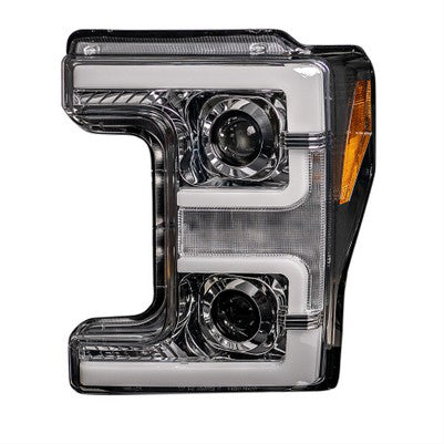 2017-19 SuperdutyProjector headlights with OLED DRL, Clear (Only fits trucks with OE Halogen headlights)