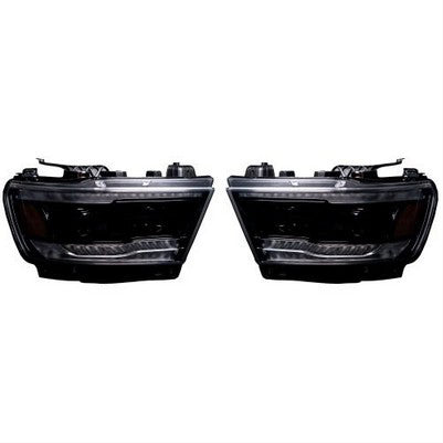 2019-24 Ram 1500 w/ OEM LED Headlights, LED HI & LOW BEAM PROJECTOR HEADLIGHTS, Smoked/Black