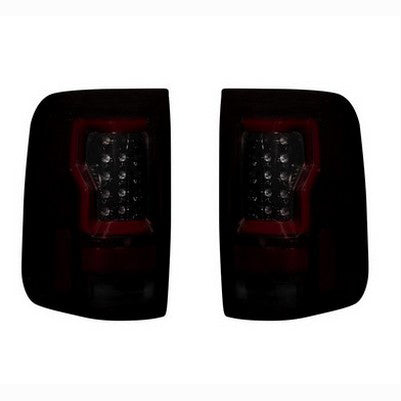 2004-08 F150 Straight aka inchStyle inch Side OLED TAIL LIGHTS, Dark Red Smoked Lens