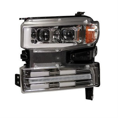 2019-21 Silverado1500 Halogen PROJECTOR HEADLIGHTS, Clear/Chrome