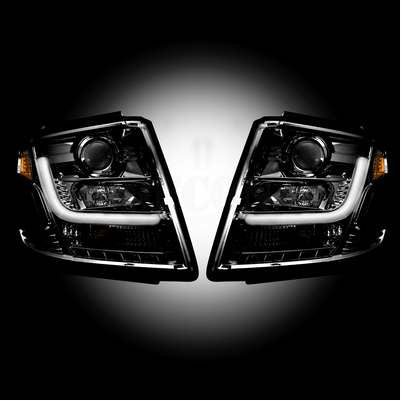 2015-19 Tahoe PROJECTOR HEADLIGHTS, Smoked/Black