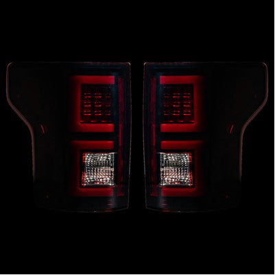 2018-20 F150 OLED Tail lights, Dark Red Smoked Lens (Fits trucks w/o OE LED TailLights)
