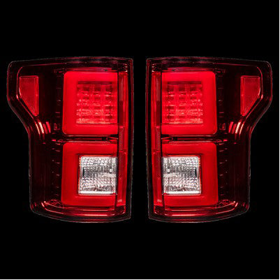 2018-20 F150 OLED Tail lights, Red Lens (Fits trucks w/o OE LED TailLights)