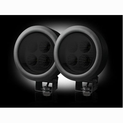 LED Driving/Utility Light Kit w Round Circle Shaped Housing, smoked