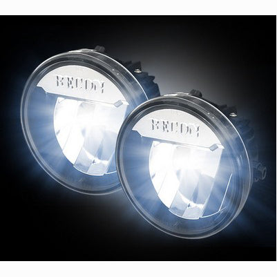 2009-14 F150 (Excluding RAPTOR) LED Fog Lights 2-Piece Set, Chrome/Clear