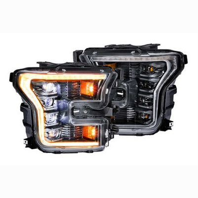 XB LED Headlights: Ford F150 (15-17) (Pair / ASM / Amber DRL) (Gen 2)