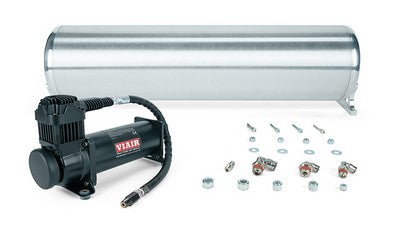 24 inch FLO Tank w/ Viair 444c black Compressor, 1/4 inch & 3/8 inch fittings and tank mounting hardware