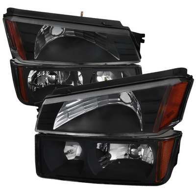 2002-06 Chevrolet Avalanche Headlights- Black Bumper Lights And Headlights