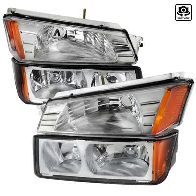 2002-06 Chevrolet Avalanche 1500 Headlight And Bumper Light, Chrome