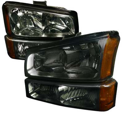 2003-07 Silverado Crystal Housing Headlights And Parking Lights Smoke Lens