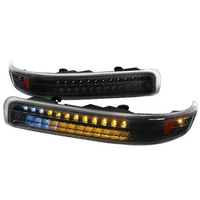 1999-02 Silverado/2000-06 Tahoe & Suburban Black LED Bumper Lights