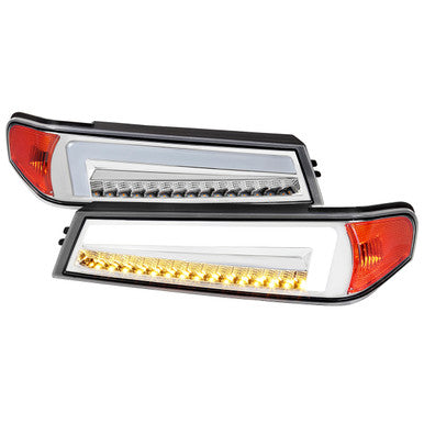 2004-12 Chevrolet Colorado Gmc Canyon Parking Lights Led Sequential Switchback Turn Signal Chrome Housing Clear Lens