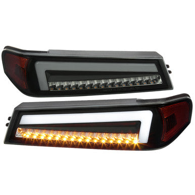 2004-12 Chevrolet Colorado Gmc Canyon Parking Lights Led Sequential Switchback Turn Signal Black Housing Smoked Lens