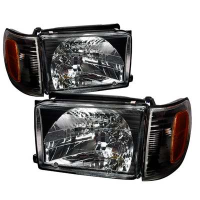 1999-02 Toyota 4Runner Crystal Housing Headlights Black