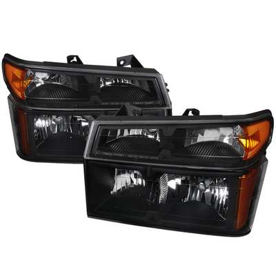 2004-12 Chevrolet Colorado Headlight And Corner Light Set, Black