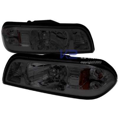 1987-93 Ford Mustang 1 Piece Crystal Housing Headlight Smoke