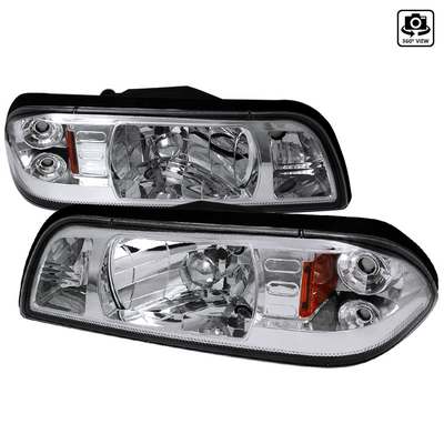 1987-93 Ford Mustang 1PC Headlights, Chrome