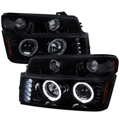 2004-11 Chevrolet Colorado Combo: 04-11 Proj H.L + Corner Lights Gsy Bk Smoke Lens