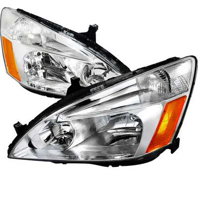 2003-08 Honda Accord Euro Headlights Chrome Housing