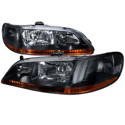 1998-02 Honda Accord Crystal Housing Headlights Black