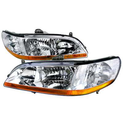 1998-02 Honda Accord Crystal Housing Headlights Chrome
