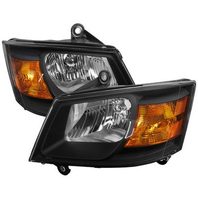 2008-10 Dodge Caravan Headlights- Black