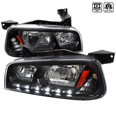 2005-10 Dodge Charger 1 Piece Headlights, Smoke