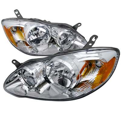 2003-08 Toyota Corolla Euro Headlights, Black V2