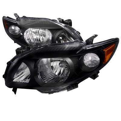 2009-10 Toyota Corolla Euro Headlights, Black