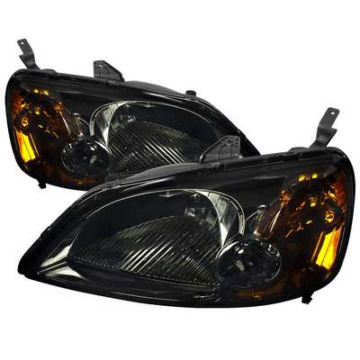 2001-03 Civic Crystal Housing Headlights, Smoke
