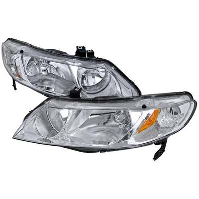 2006-11 Civic Euro Headlights Chrome Housing