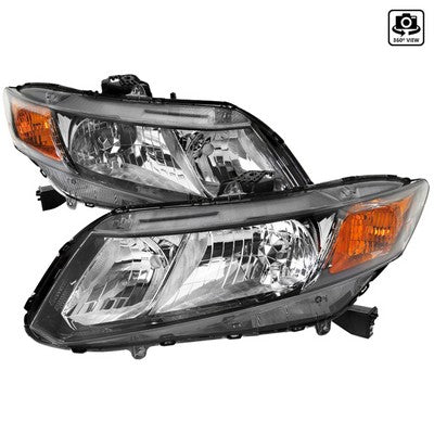 2012-15 Civic Headlights- Black