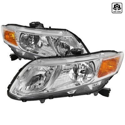 2012-15 Civic Headlights- Chrome