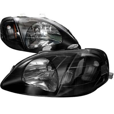 1999-00 Civic Crystal Housing Headlights Black