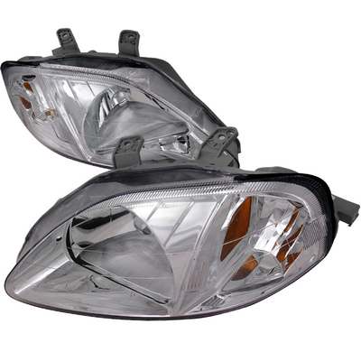 1999-00 Honda Civic Crystal Housing Headlights Chrome