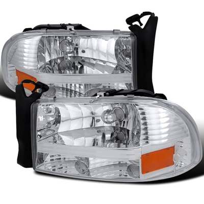 1997-03 Dodge Dakota/Durango Crystal 1Pc Headlights